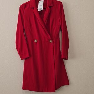 Mango blazer dress red XS